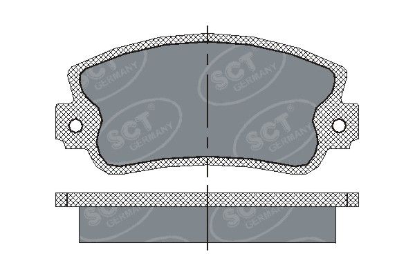 SCT GERMANY Комплект тормозных колодок, дисковый тормоз SP 143 PR